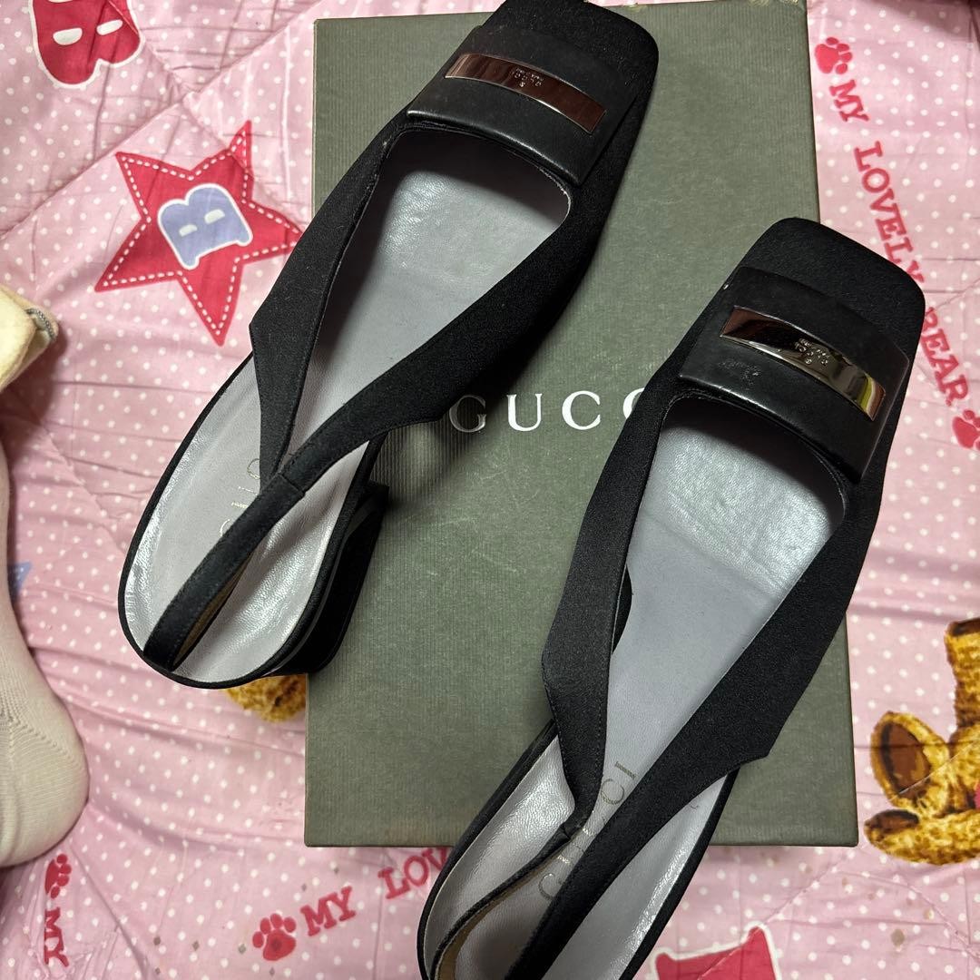 Gucci Pumps Shoes Metal Hardware Square Toe Size 37.5 US About7.5 For Women thumbnail 13