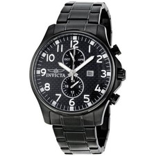 Reloj para hombre Invicta II Collection esfera negra chapado en iones negros 0383