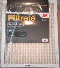 New Open Box 4 Pack Filtrete 20x24x1 MERV 5 300 MPR HVAC Air Filter Dust Lint