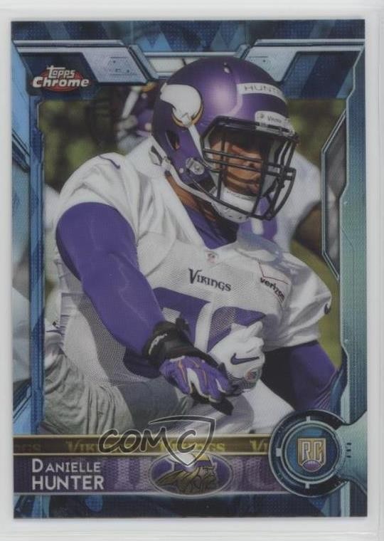 2015 Chrome Rookies Hot Box Blue Diamond Refractor Danielle Hunter Rookie RC a6i