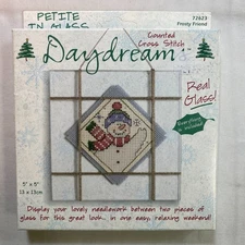 Daydreams Petite In Glass Frosty Friend Counted  Cross Stitch Kit 5x5"