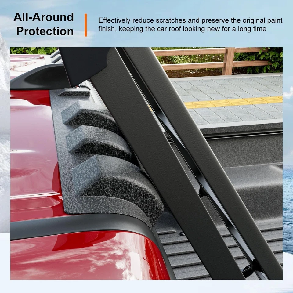 For 2016-2023 Toyota Tacoma Rear Roof Protector Truck Cab Roof Protector Spoiler - Image 4 of 4
