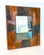 Artist made up-cycled Copper Mirror Carmel Gallery Arts and Crafts Style