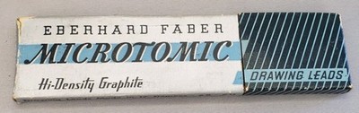 Vintage Eberhard Faber Microtomic Drawing Leads Box 1/2 Dozen 6100-2H