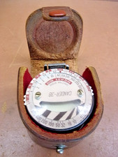 Vintage CANDER 38 Shoe-Mount Light Meter 1961 with Leather Case