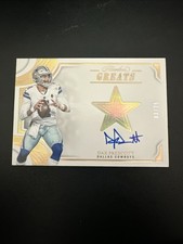 2025 Panini Flawless Greats Dak Prescott Auto /25 Dallas Cowboys On Card