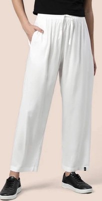 Two Birds Resort Wear Wide Leg Pants Sz L Womens Viscose Beachy White NEW