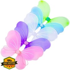 Jeowoqao Girls Butterfly Fairy Wings Costume for Kids