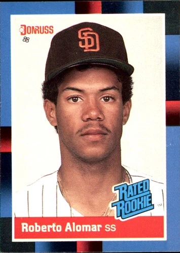 Roberto Alomar 1988 Donruss #34b San Diego Padres HOF FREE SHIPPING AutographDen