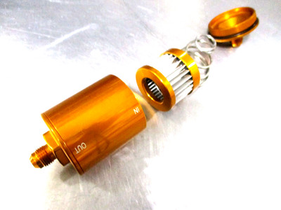 06 an Pol Gold Billet Alum Fuel filter 10 micron s.s element E85 Ethanol Race