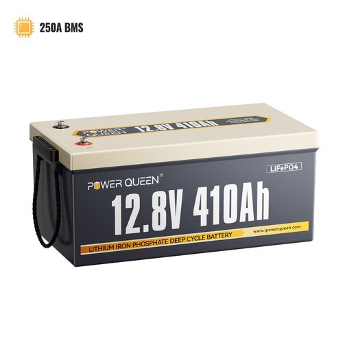 Power Queen 12V 410Ah LiFePO4 Deep Cycle Lithium Battery BMS