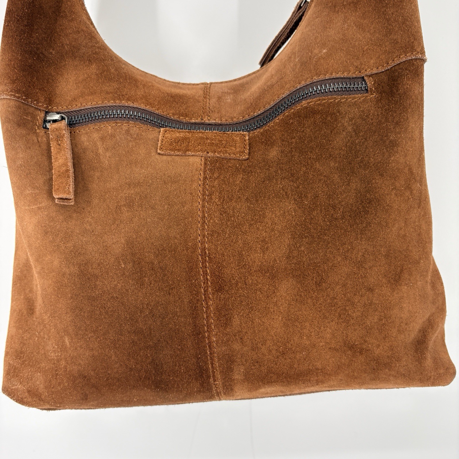 HARBOUR 2ND Slouchy Green Suede Leather Shoulder Bag Boho Ch