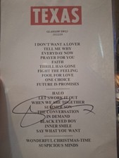 SHARLEEN SPITERI Signed Original TEXAS Song Set List Glassgow SWG3 15/12/19