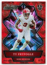 2021 Ty FryFogle Wild Card Alumination NIL Rookie Holo Lux Red 4/25