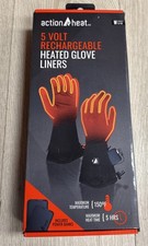 ACTIONHEAT Women's Black 5V Heated Glove Liners S/M