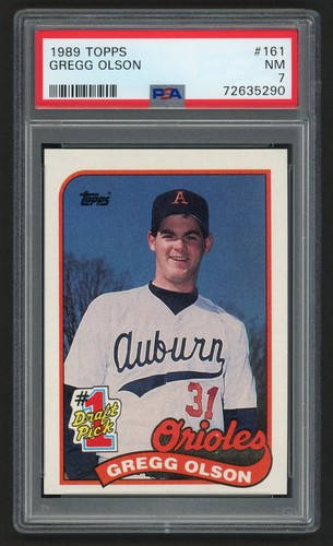 1989 Topps Gregg Olson #161 card