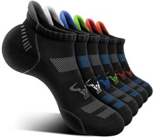 Men Running Socks 6Pairs-Ankle Athletic Socks Wicking Cushioned for Men Walki...