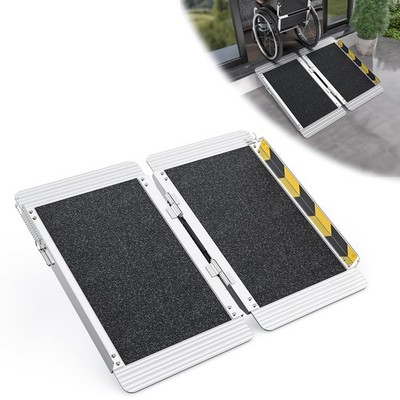 Wheelx 2 Feet Portable Wheelchair Ramp 600 Lbs Capacity Folding Aluminum