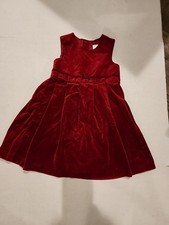 Laura Ashley Vintage Mother And Child Dress Girls Size 2 Red Velvet Daughter