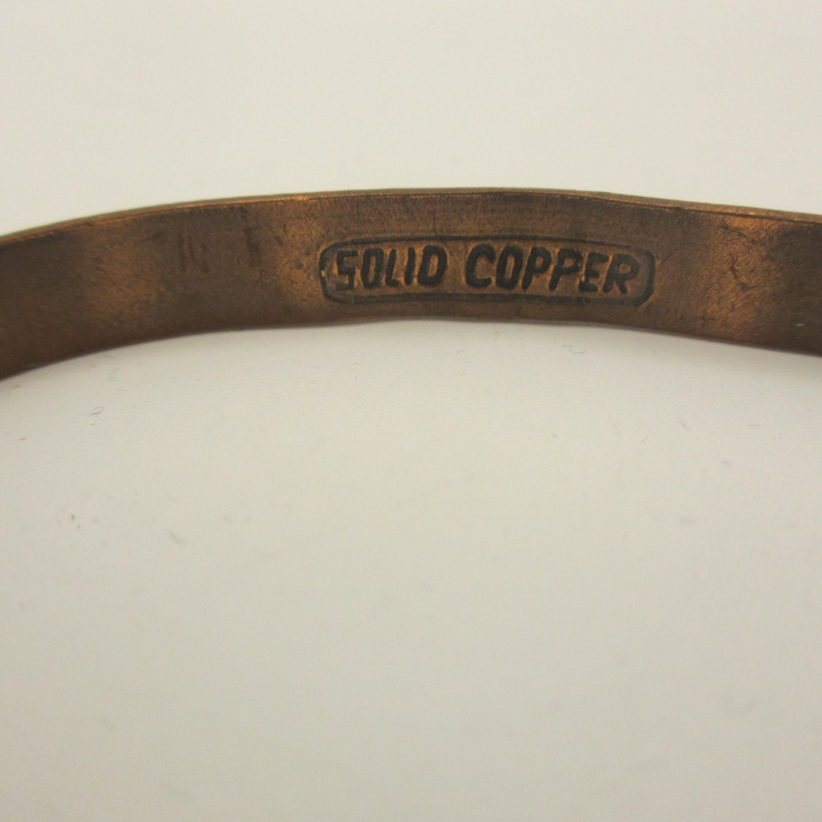 Vintage Solid Copper Bracelet Open Cuff Thunderbi… - image 5