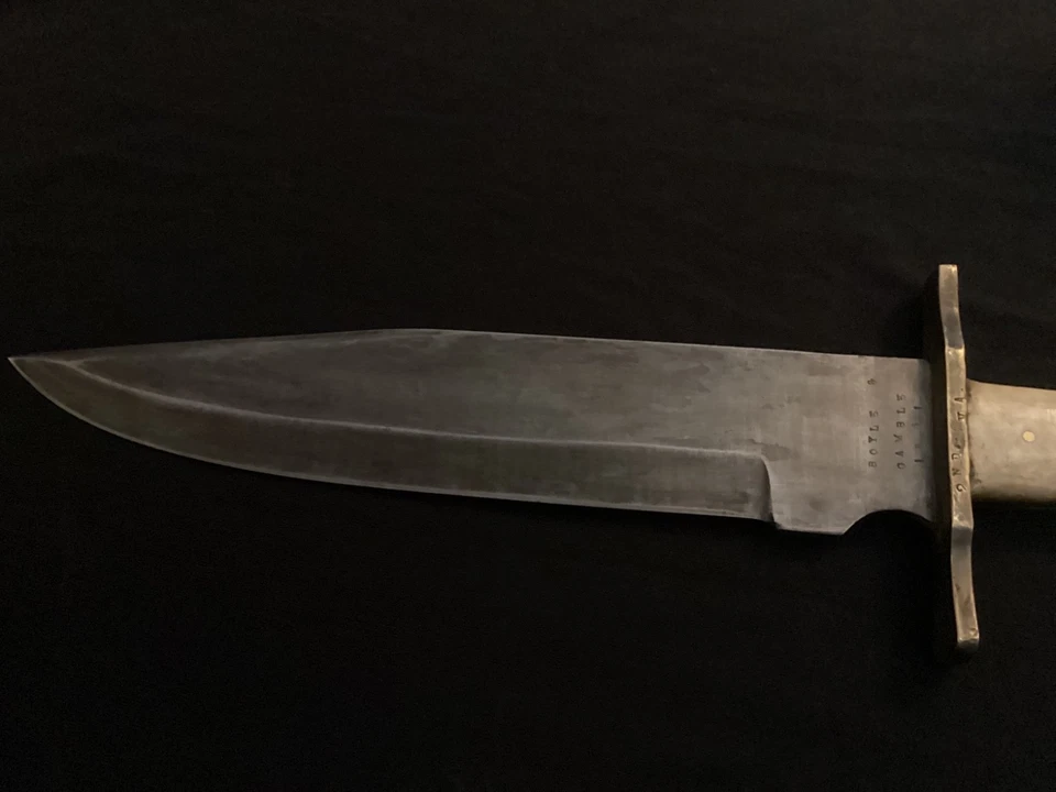 Bowie Knife Bone Handle Date Stamped Reenactors 1861 Beautiful 15” - Image 3 of 4