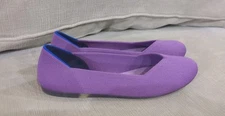 Rothy's The Round Toe Ballet Flats Slip On Knit Purple Shoes US 8.5