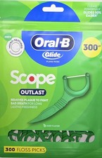 New Factory Sealed Oral-B GLIDE Floss Picks, Scope Outlast Big 300 ct. Bag