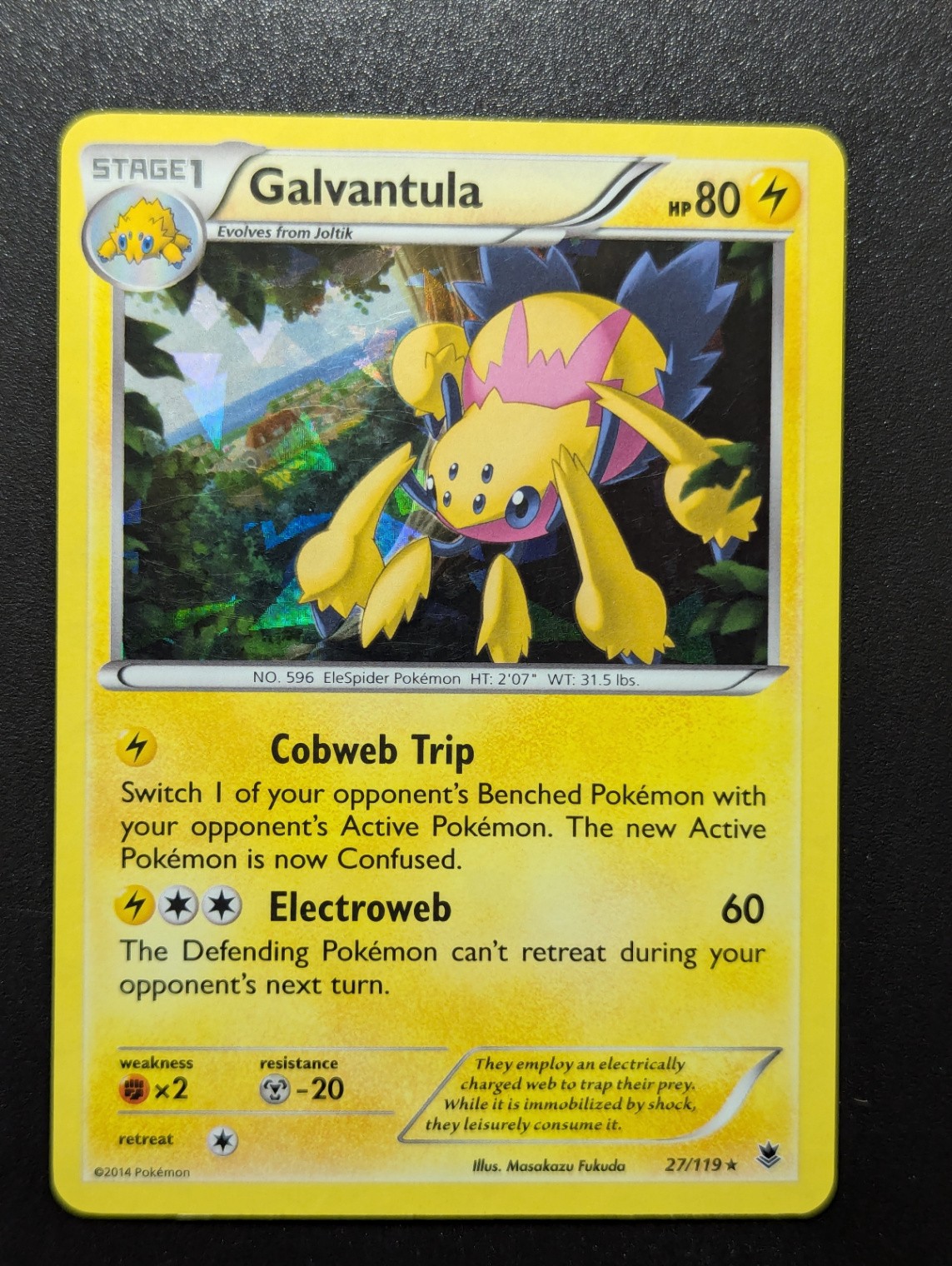 Galvantula - 27/119 (XY Phantom Forces) Holo Rare Deck Exclusives 027/119 NM