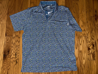 Puma 4 Way MATTR+ BRIER CREEK Logo Men's Golf Polo Shirt  Performance sz L
