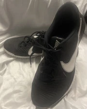 NIKE Men's Alpha Huarache Varsity 3 Turf Blk/Wht CK6208 003 Pre-owned