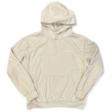 Talentless Hoodie XL Bone Beige Minimalist Logo Sweatshirt Pullover 100% Cotton