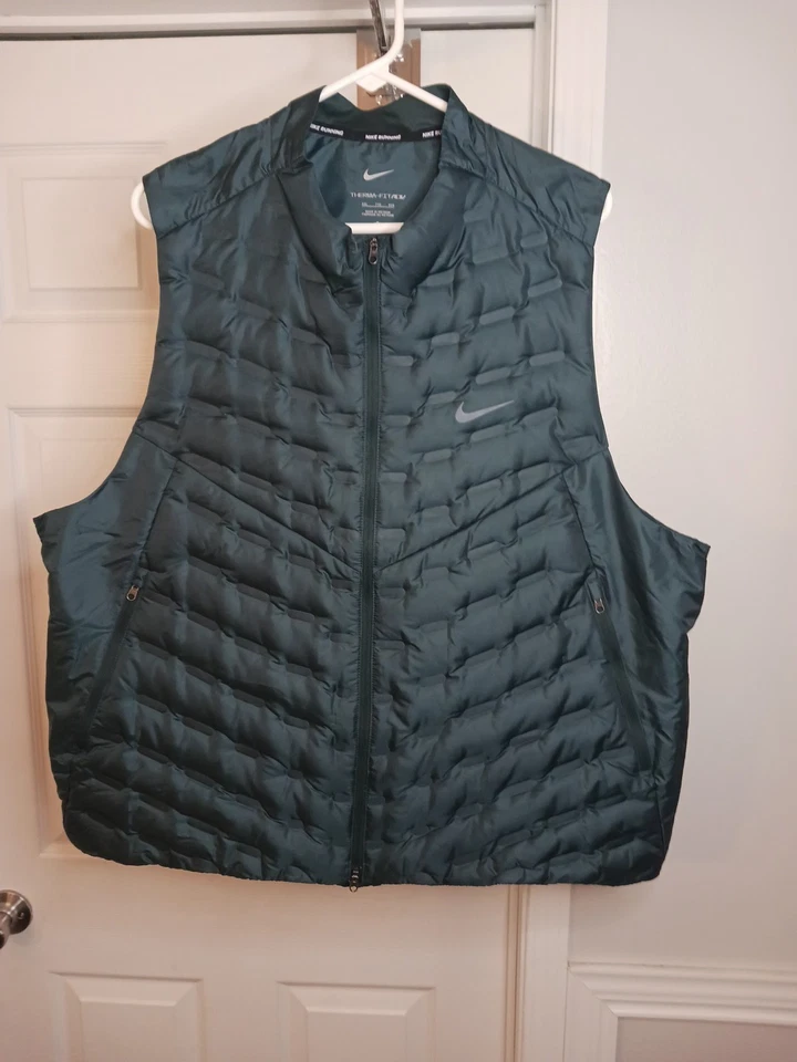 Mens 2XL Nike Therma-FIT ADV Repel Down Running Vest Teal Blue/Grayish WORN ONCE - Image 2 of 4
