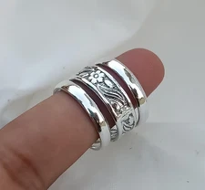 Design Ring 3 Set Silver Ring ,925 Sterling Silver Ring ,Stacking Ring ,All Size
