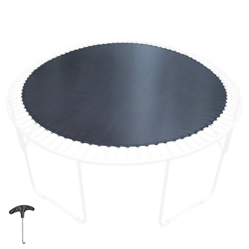 Round Waterproof Trampoline Mat Replacement Fits 15' Frame 96 Rings 7" Spring