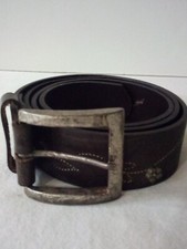 Hipwear Western Boho Tooled Ladies Belt Sz Lg. 38in Italian Leather.
