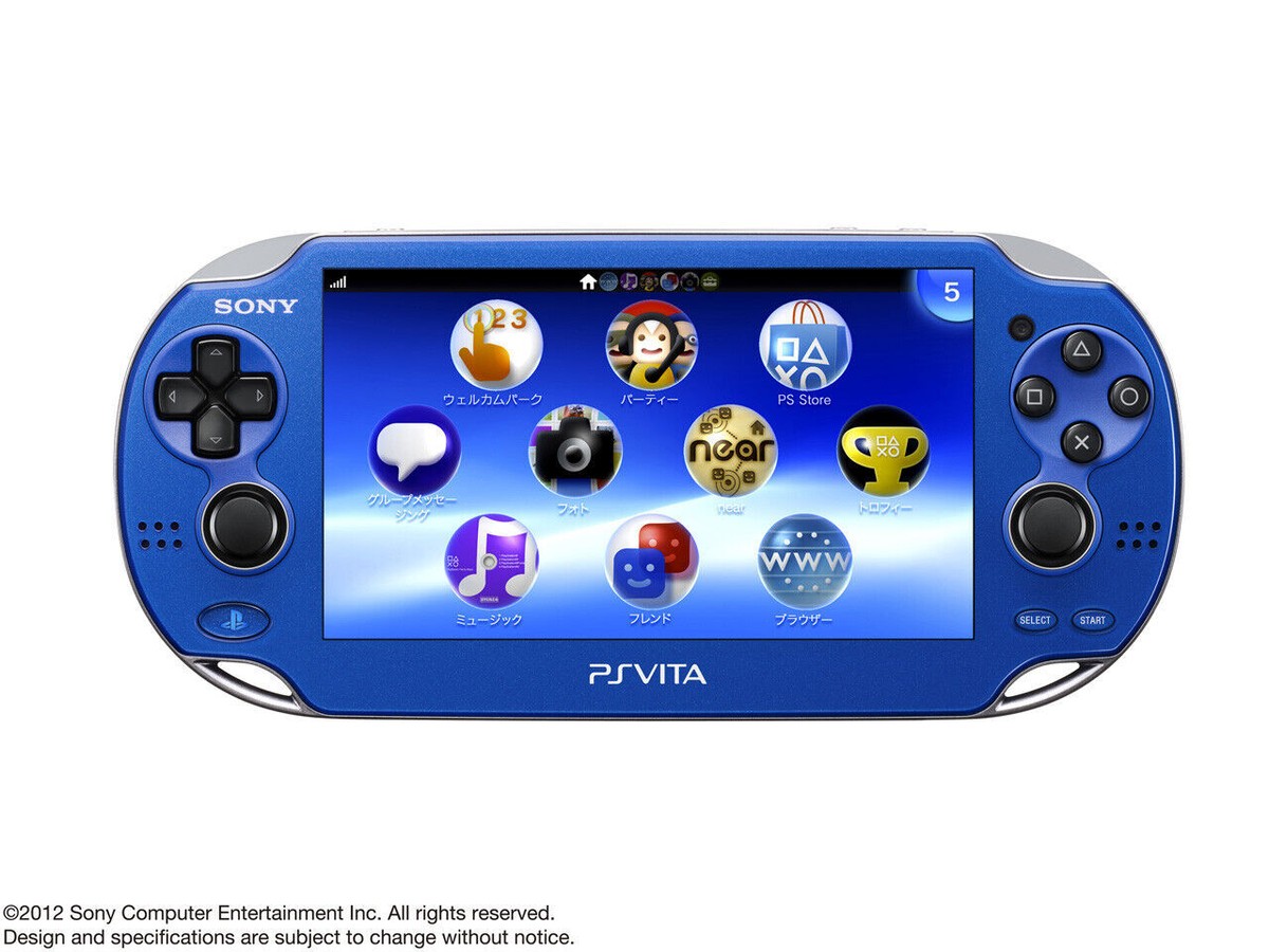 USED PS Playstation vita Wi-Fi model SAPPHIRE BLUE PCH-1000  
