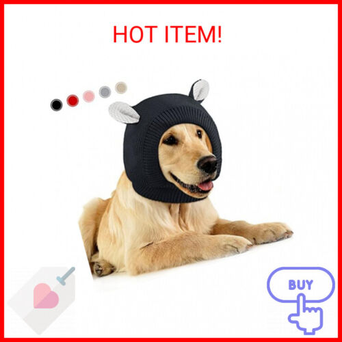Quiet Ears for Dogs, Dog Ear Muffs Noise Protection Knitted Dog Hats Pet Ears Wa