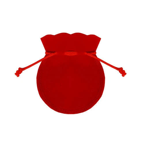 Round Velveteen Pouches Velour Velvet Bags Favor Gift Bags Pack of 12 - 3"x3.5" - Image 2 of 4