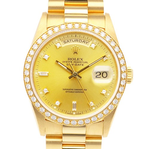 ROLEX Day date Watches 18348 K18 yellow gold L number 1989-1990 model used
