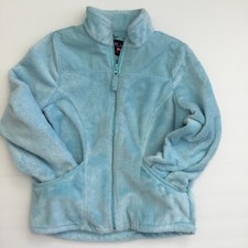 The Children's Place Jacket Size M 7/8 Lightweight Fluffy Zip Closure Blue EUC