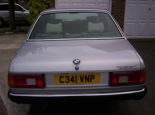 Big Silver Shark 1986 BMW E23 728i SE automatic with BBS spoiler - Picture 4 of 12