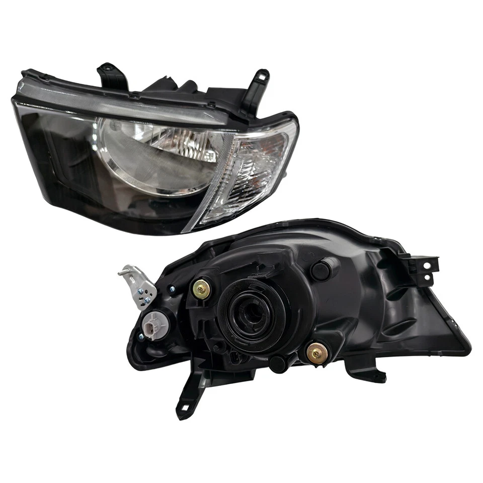 Headlights Pair LH+RH For Mitsubishi Triton UTE MN Head Lamps 2009~2015 GL GLX - image 3 of 4