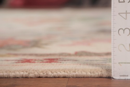 Pink Hand Knotted Oushak Area Rug | Turkish Rug for Living & Bedroom - Picture 6 of 8