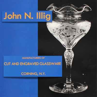 CORNING Glass JOHN N ILLIG Cut and Engraved Glassware 1912 Catalog Pattern Index
