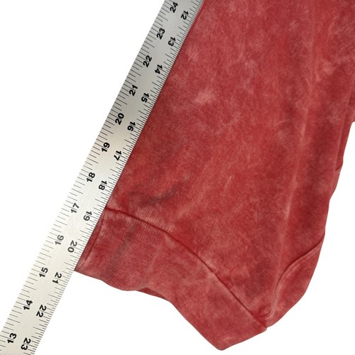 Livi Lane Bryant Red Cropped Jumpsuit French Terry Acid Wash Casual Lounge 26/28 - Picture 9 of 9