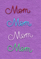 MOM  6 word die cuts scrapbook cards