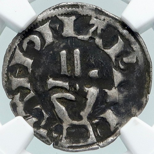 1200 AD FRANCE Archevêché officiel BESANÇON Ancien Denier Argent Médiéval Monnaie MBAC i87759