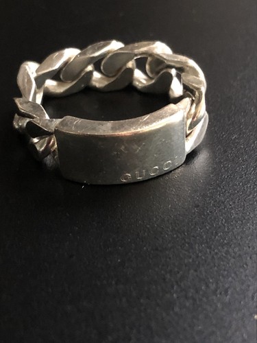 Gucci Sterling Silver Logo Curb Chain 