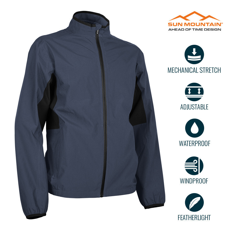 Sun Mountain Golf Monsoon Rain Jacket Navy Blue