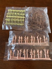 HO Scale 12 Telephone Poles 24 signs and 24 Signs 24 people Vintage
